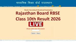 RBSE Rajasthan Board 10th Result 2026 ...