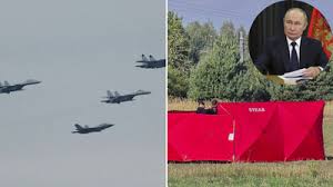Russian drones shot over Poland ...